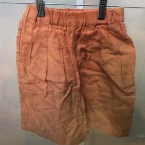 Kids Brown Elastic-Waist Shorts